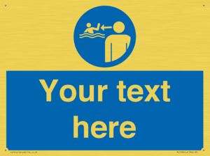 Custom mandatory keep children under supervision in the aquatic environment